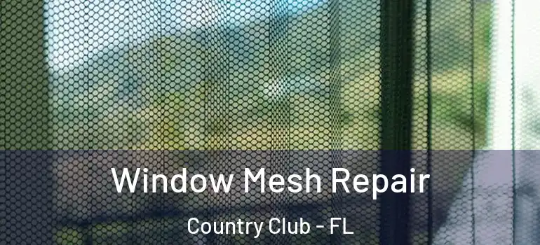 Window Mesh Repair Country Club - FL
